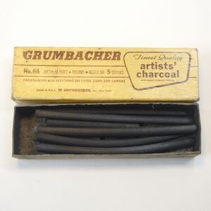 Grumbacher Artists Charcoal 6A w/Box Vintage